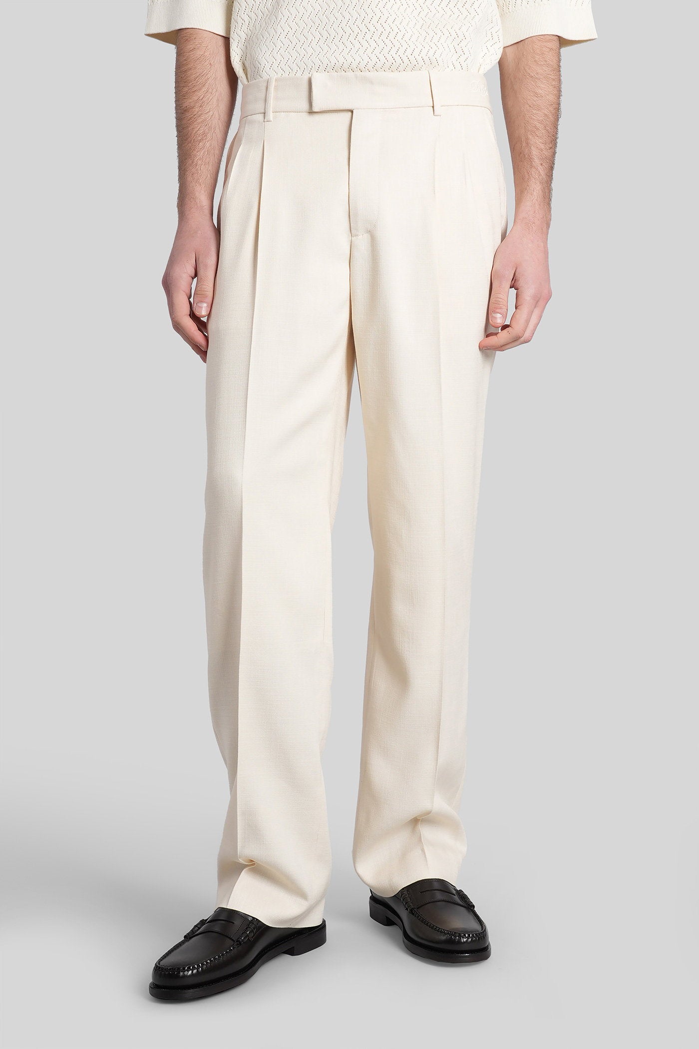 Pants Beige Viscose Abbigliamento