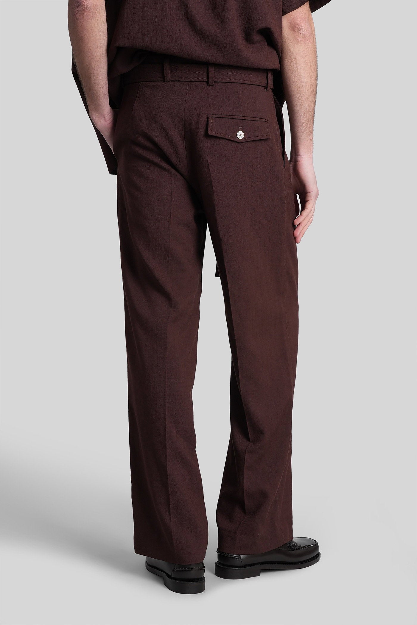 Pants Brown Viscose Abbigliamento