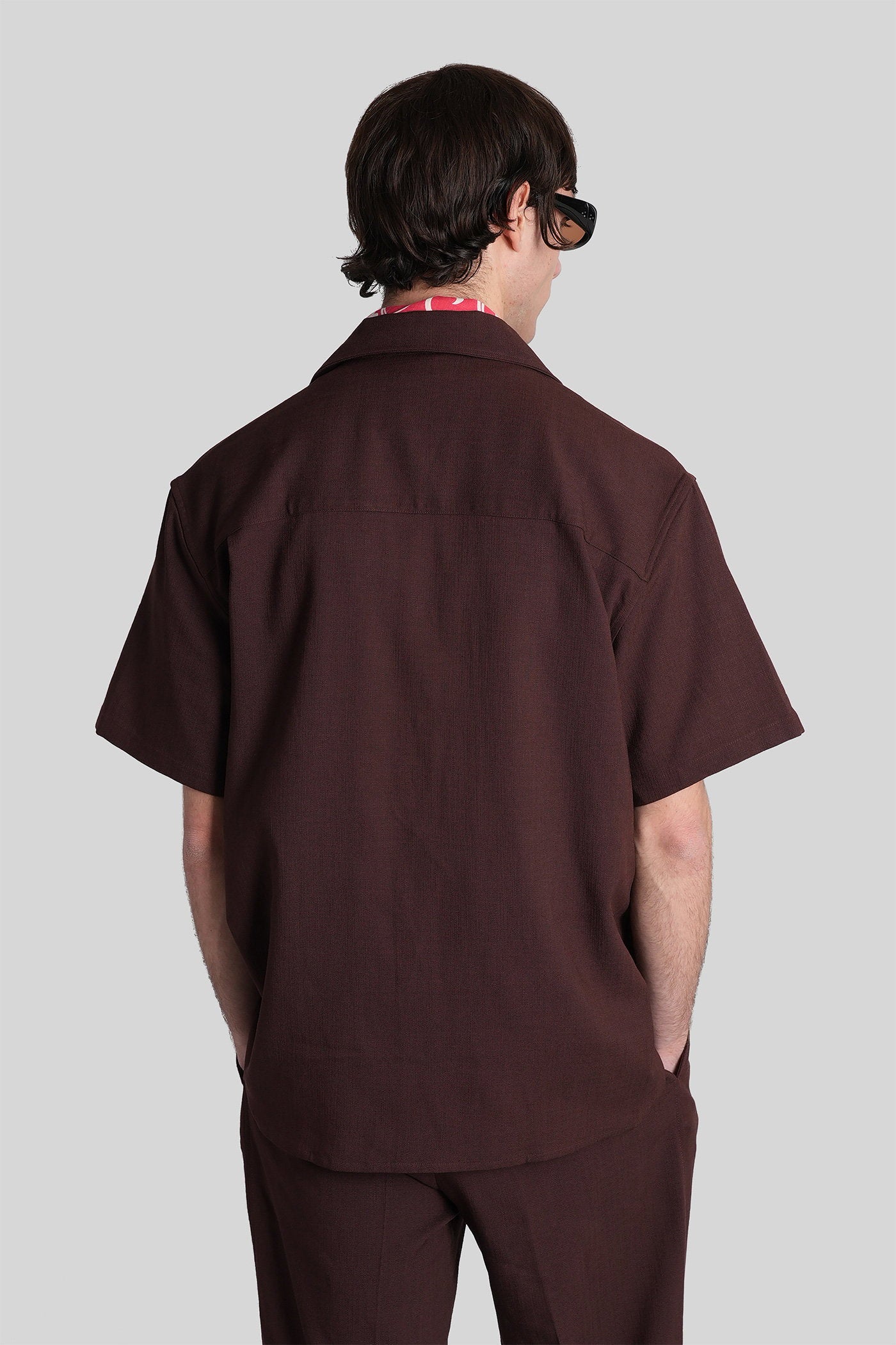 Shirt Brown Viscose Abbigliamento