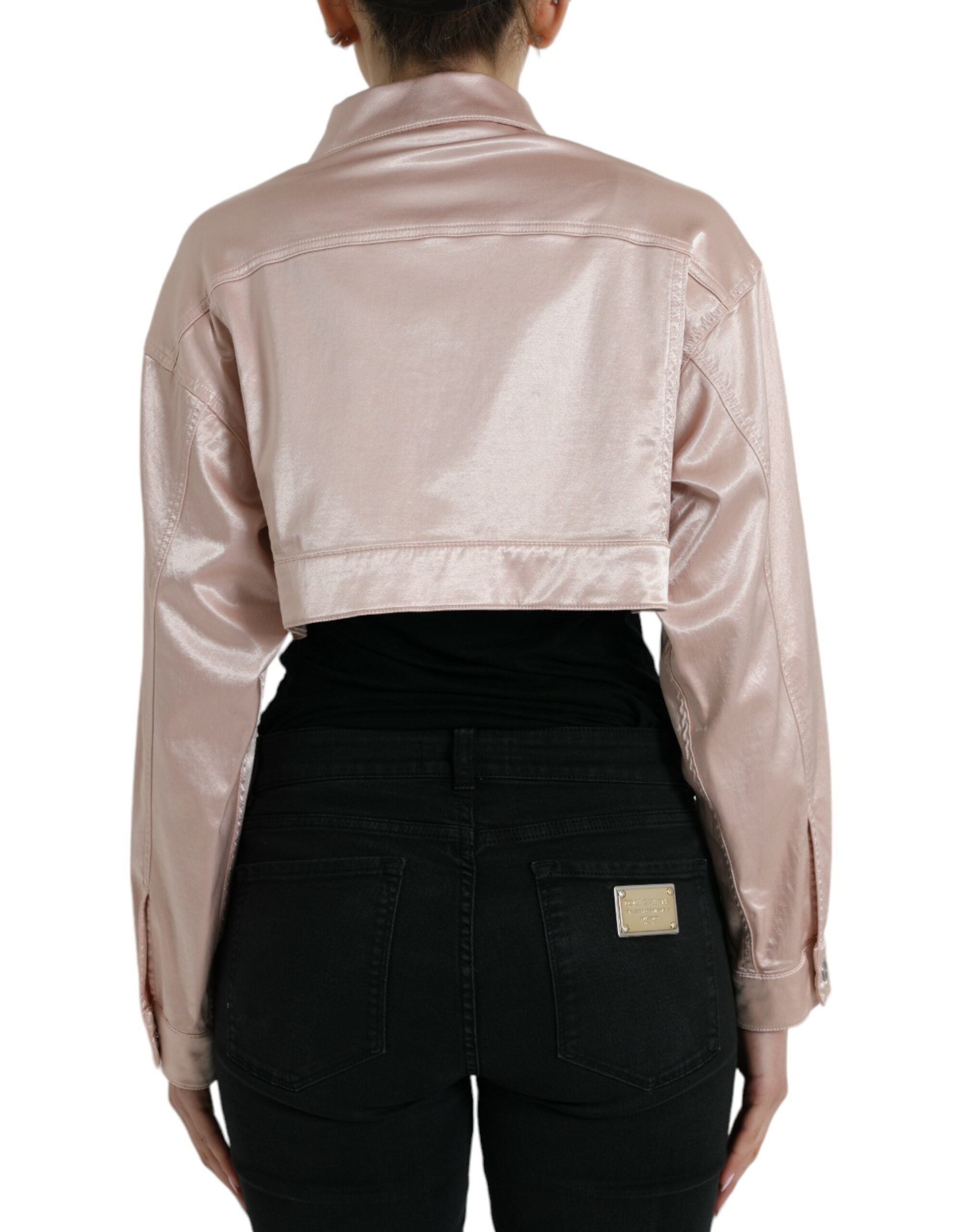 Dolce & Gabbana 98% Cotton 2% Elastane jacket in pink — view 3