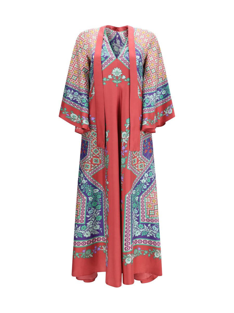 La Double J 100% Silk dress in red