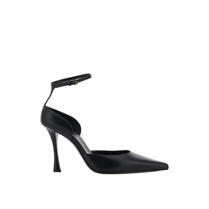 Show 95 Stocking Pumps Black Lamb Leather