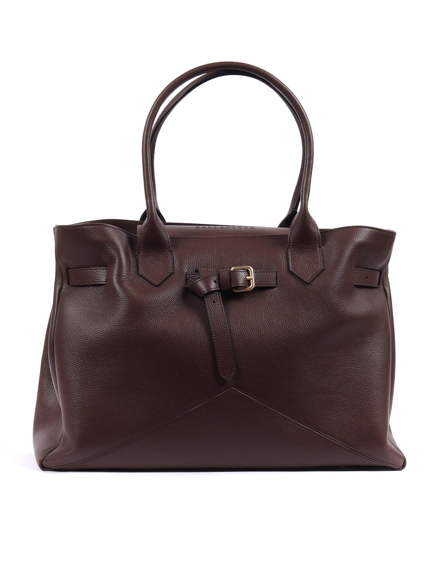 KATE BAG L Brown Calf Leather Small Grain