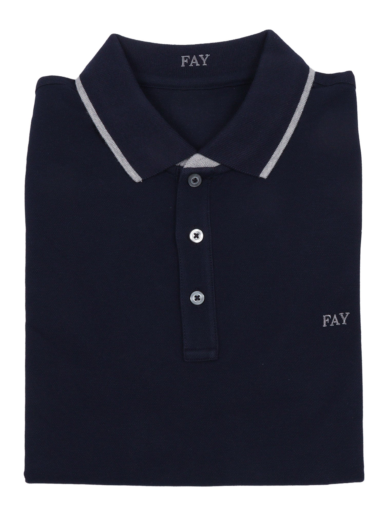 DB COLLAR PIQUET POLO Blue Cotton Elastane Shirt