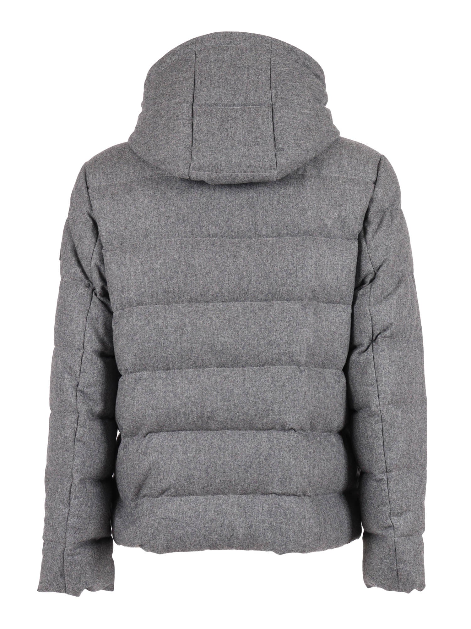 Db Front Hooded Down Jacket Grey Short Puffer