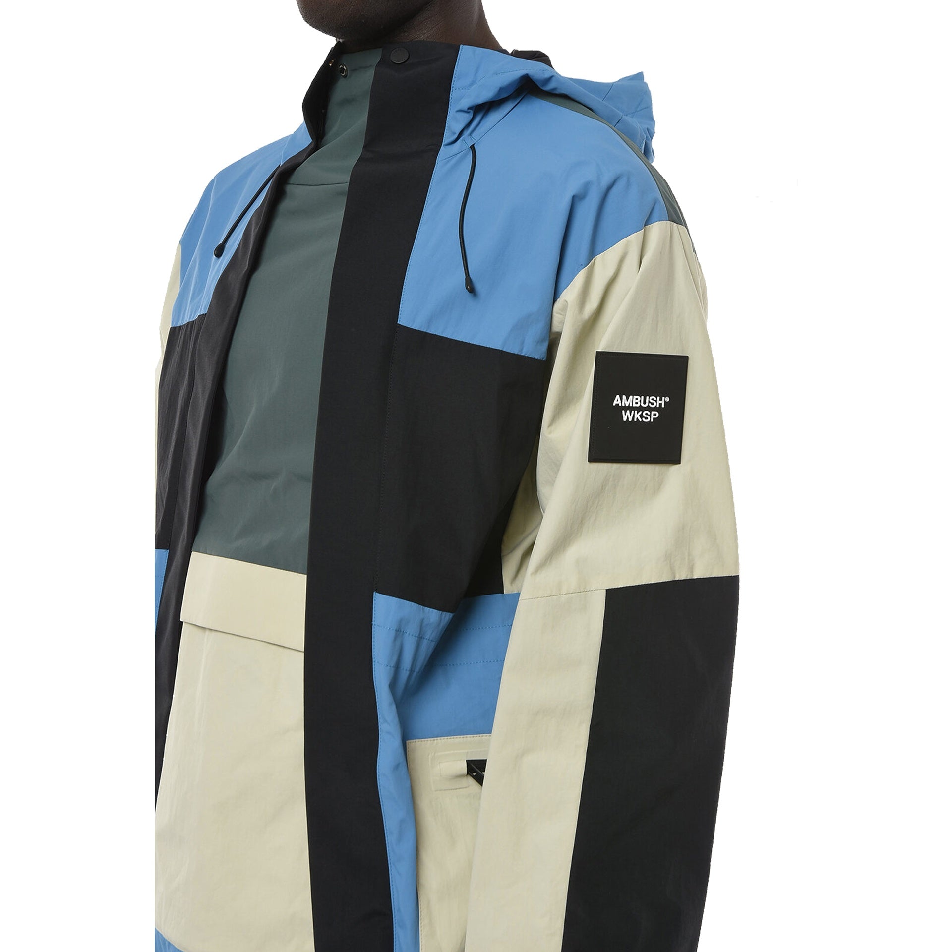 Ambush Colour-Block Jacket Blue Polyamide