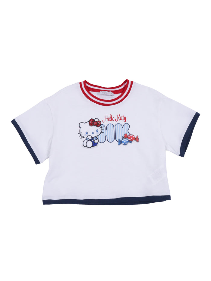 TOP AND SKIRT SET IN PIQU� Blue Dress