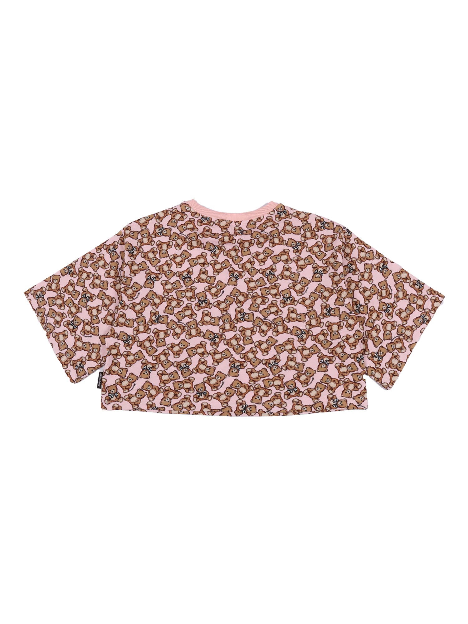 Short Sleeved T-Shirt Pink Cotton Elastane Sleeves