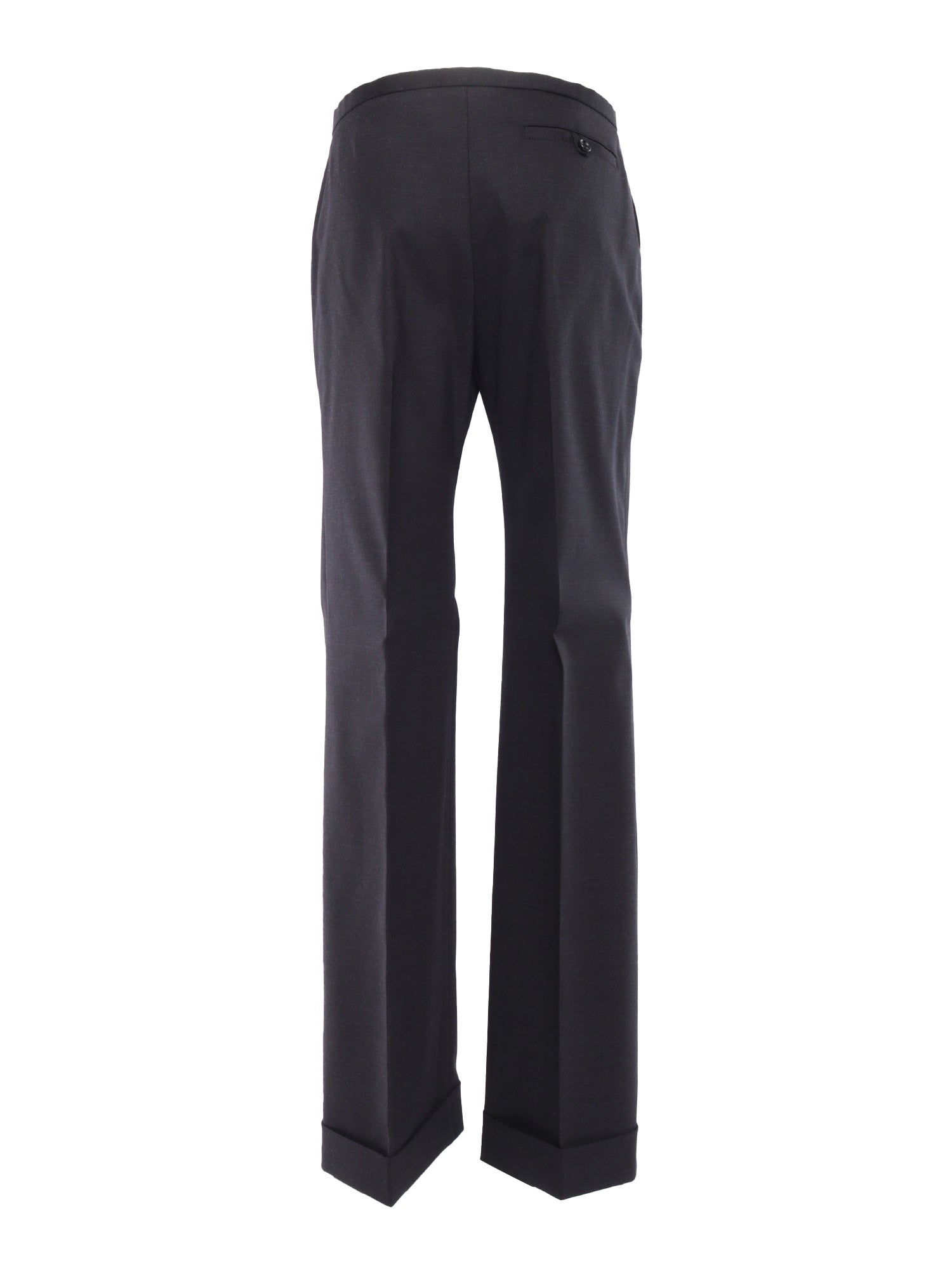 Pants Grey Polyester Wool Elastane
