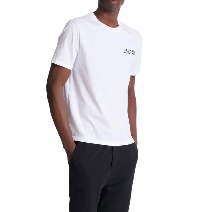 Logo-Print T-Shirt White Cotton