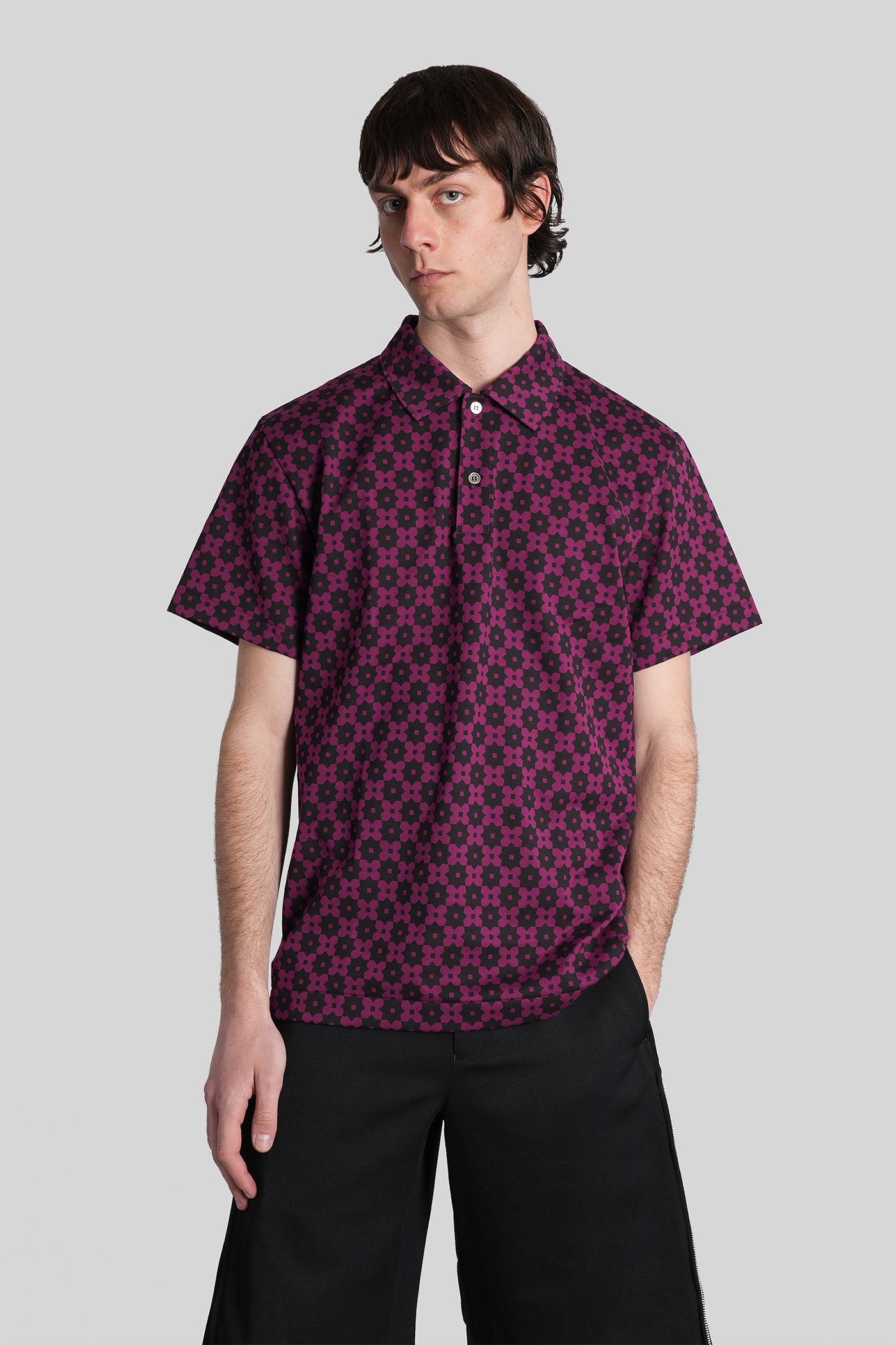 Polo Viola Cotton Abbigliamento