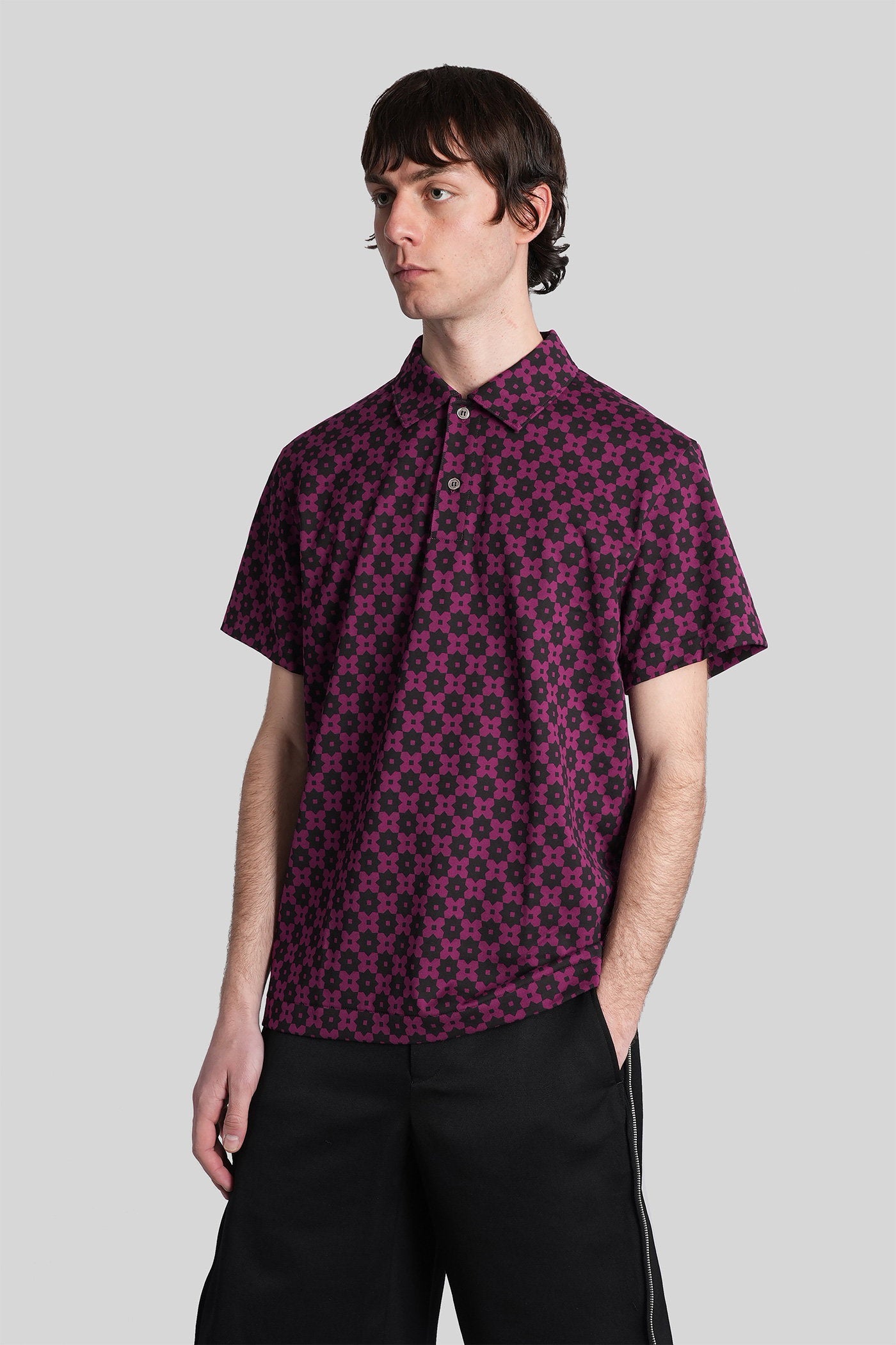 Polo Viola Cotton Abbigliamento