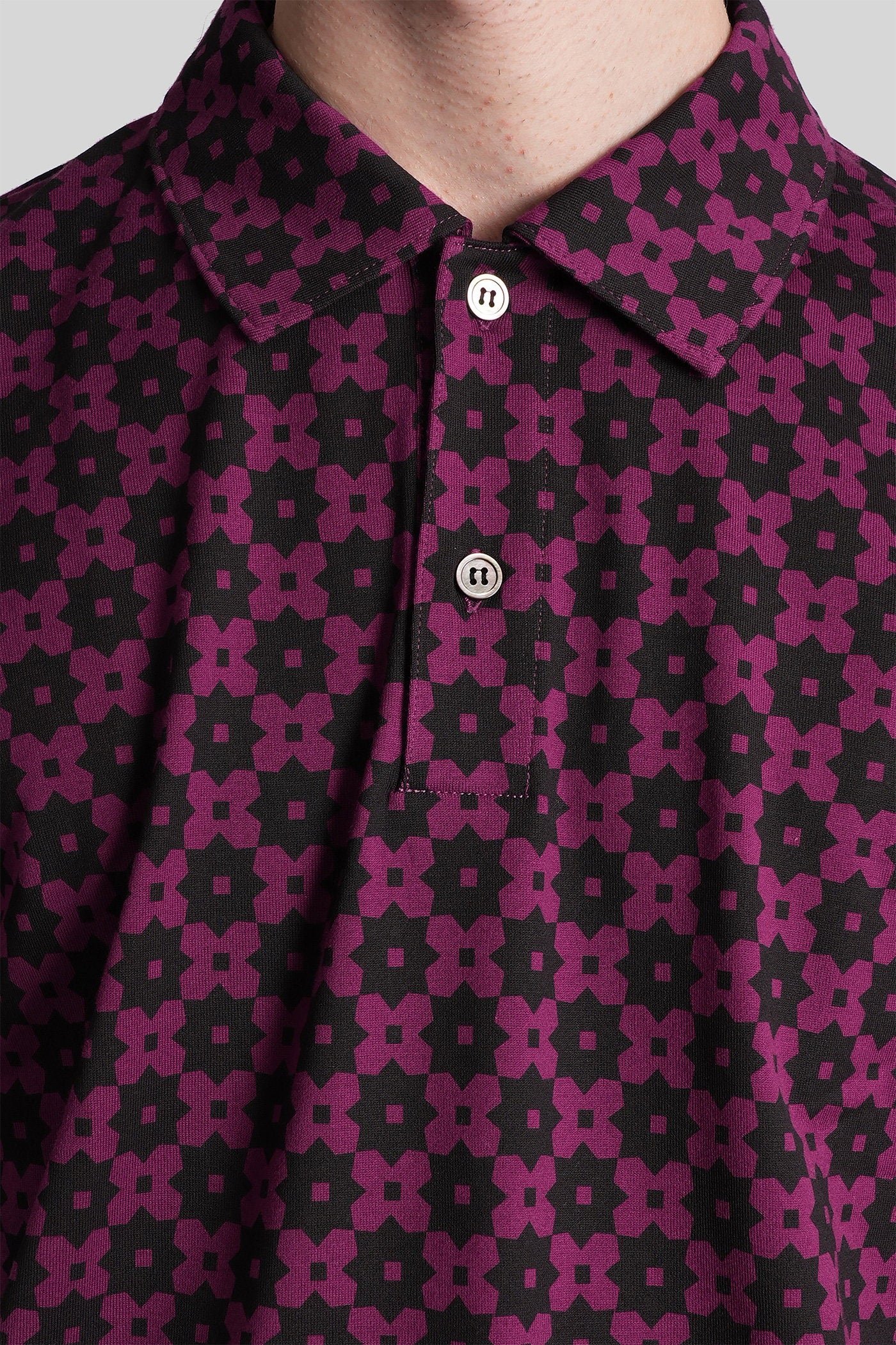 Polo Viola Cotton Abbigliamento