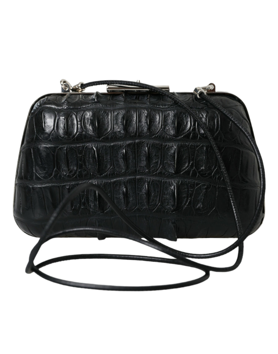 Balenciaga 97% Crocodile skin shoulder bag in black