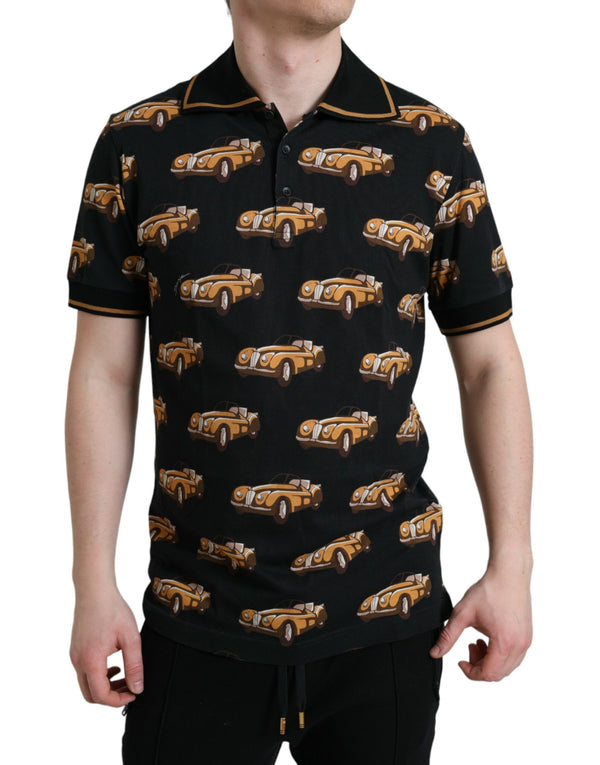 Dolce & Gabbana 100% Cotton polo in black