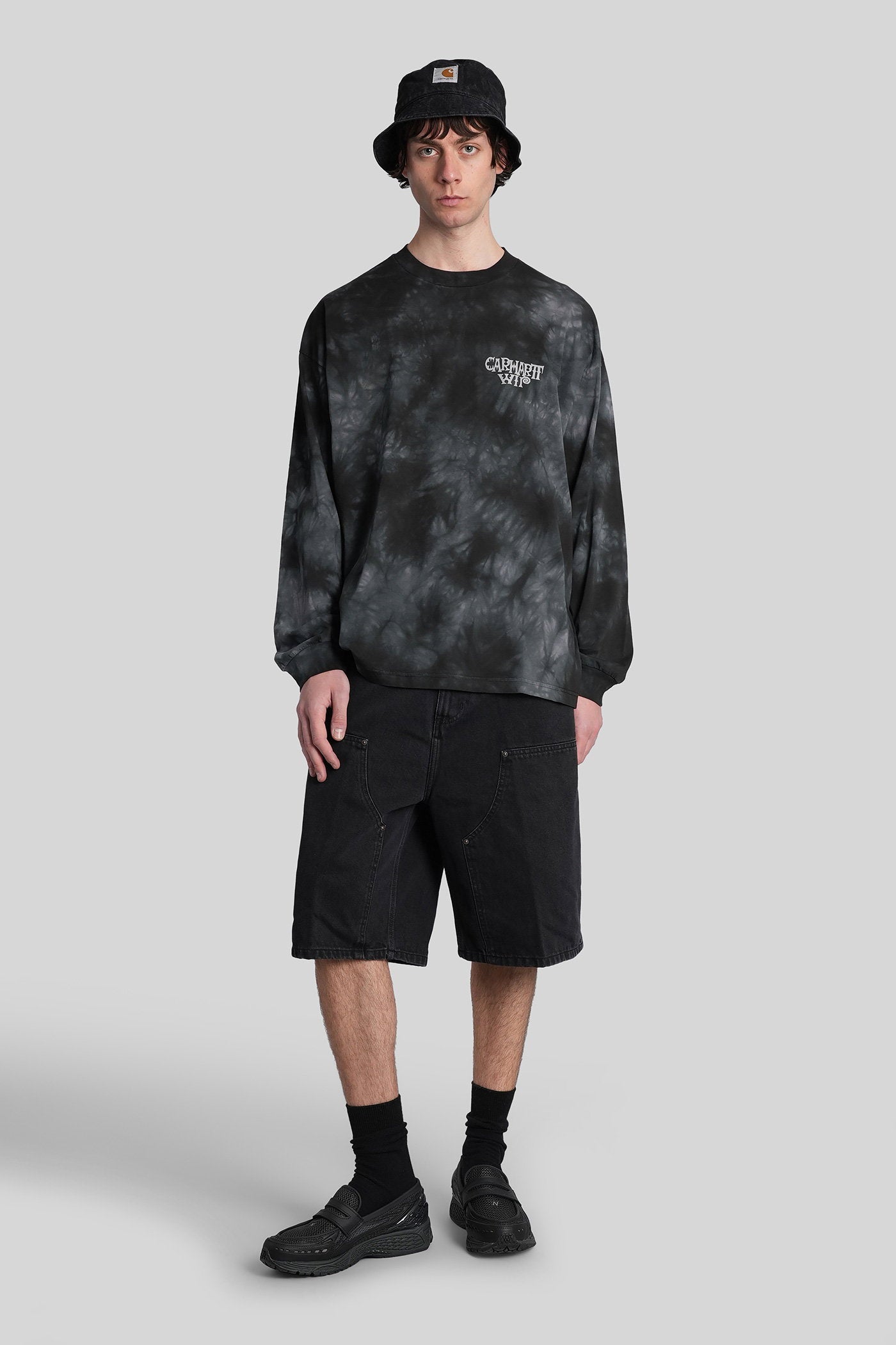 Og Double Knee Sh Shorts Black Denim Abbigliamento
