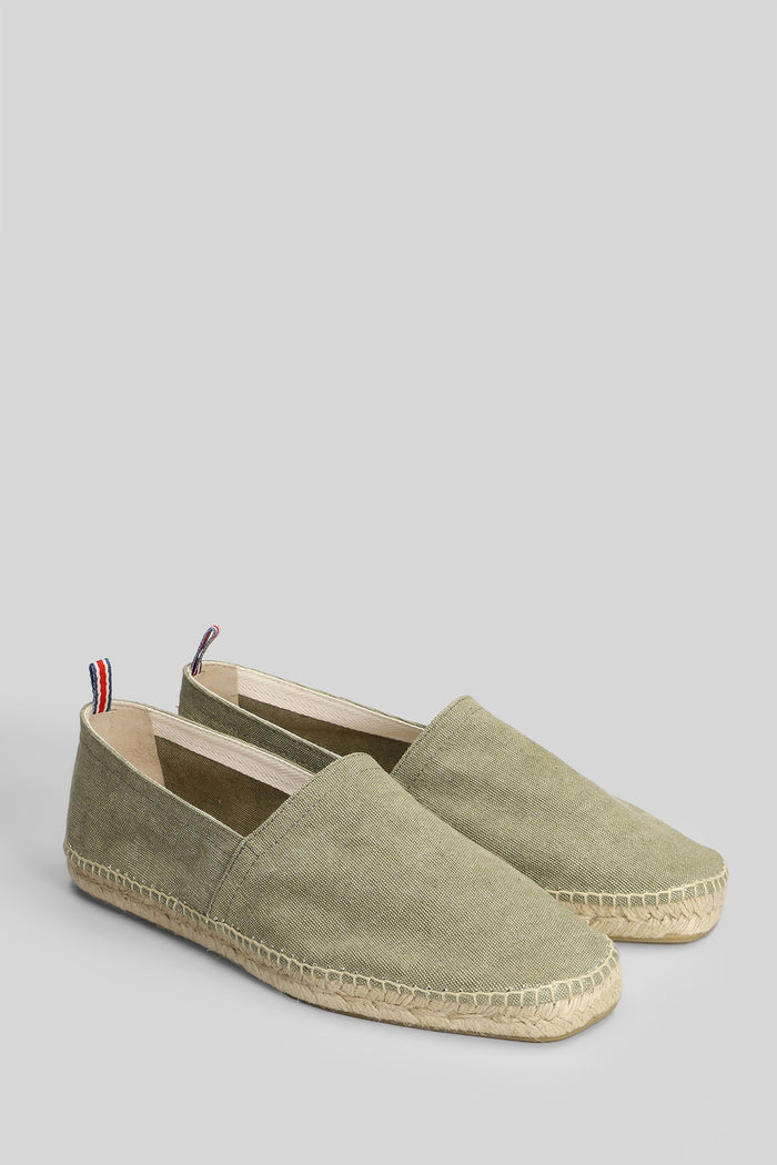 Pablo-002 Espadrilles Green Canvas Scarpe