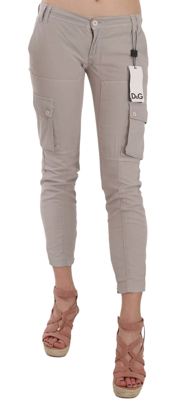 Dolce & Gabbana Cotton Blend cargo pants in beige