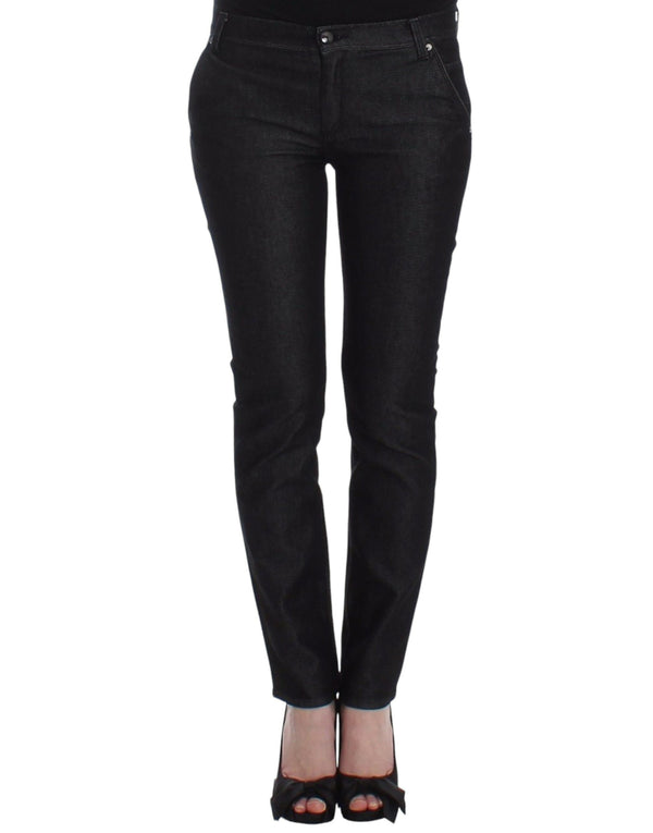 Ermanno Scervino 65% cotton jeans in black