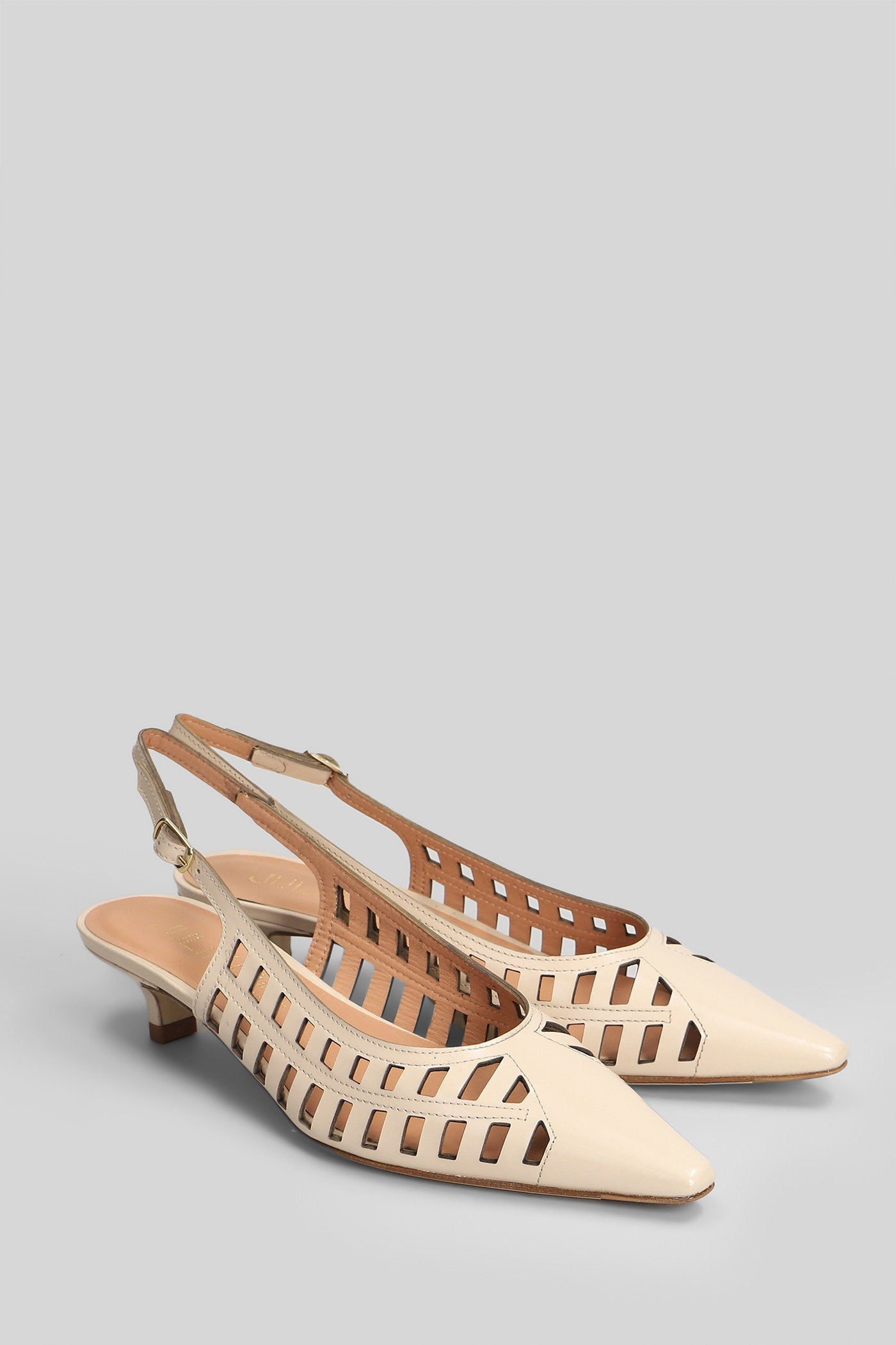 Pumps Beige Leather Scarpe
