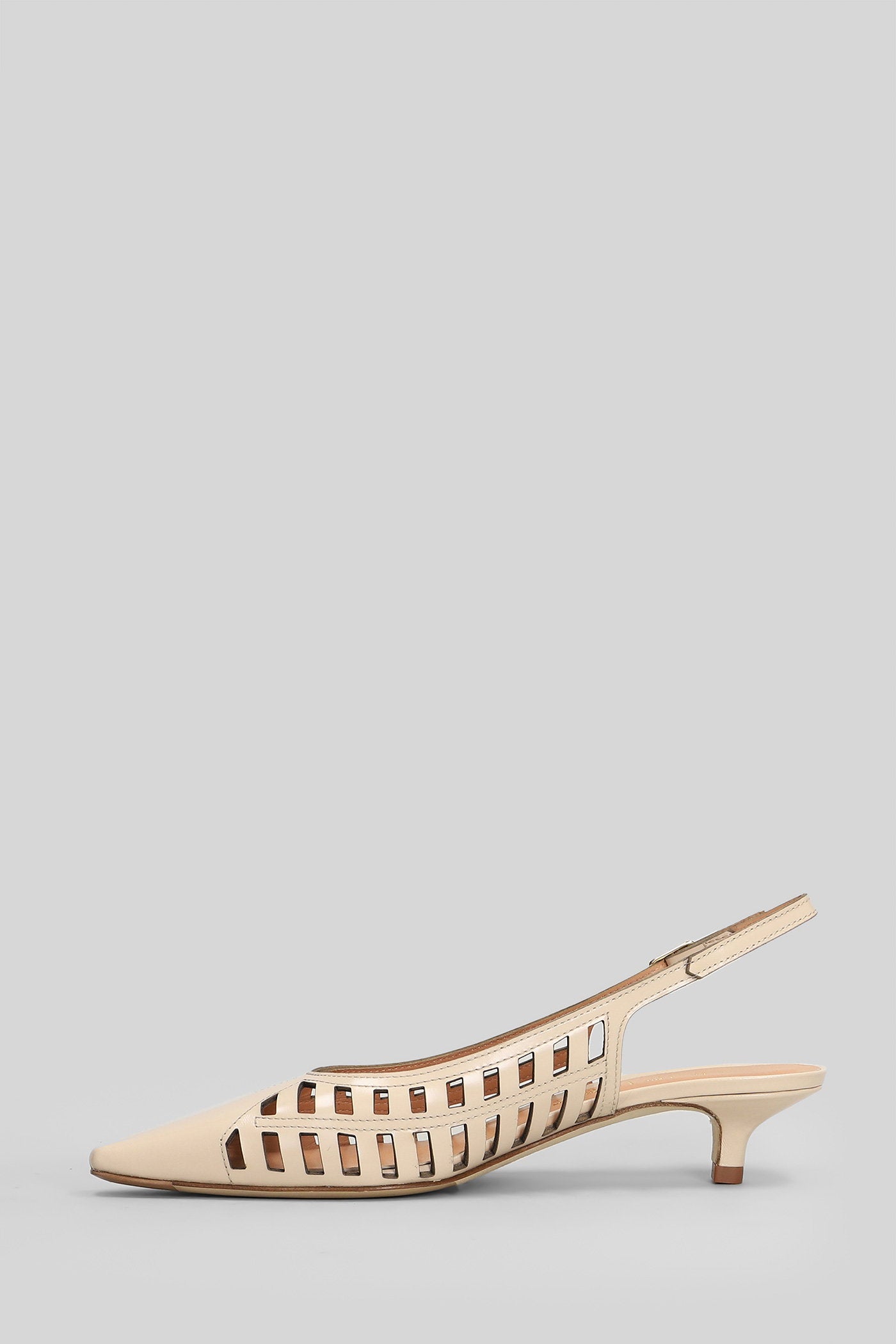 Pumps Beige Leather Scarpe