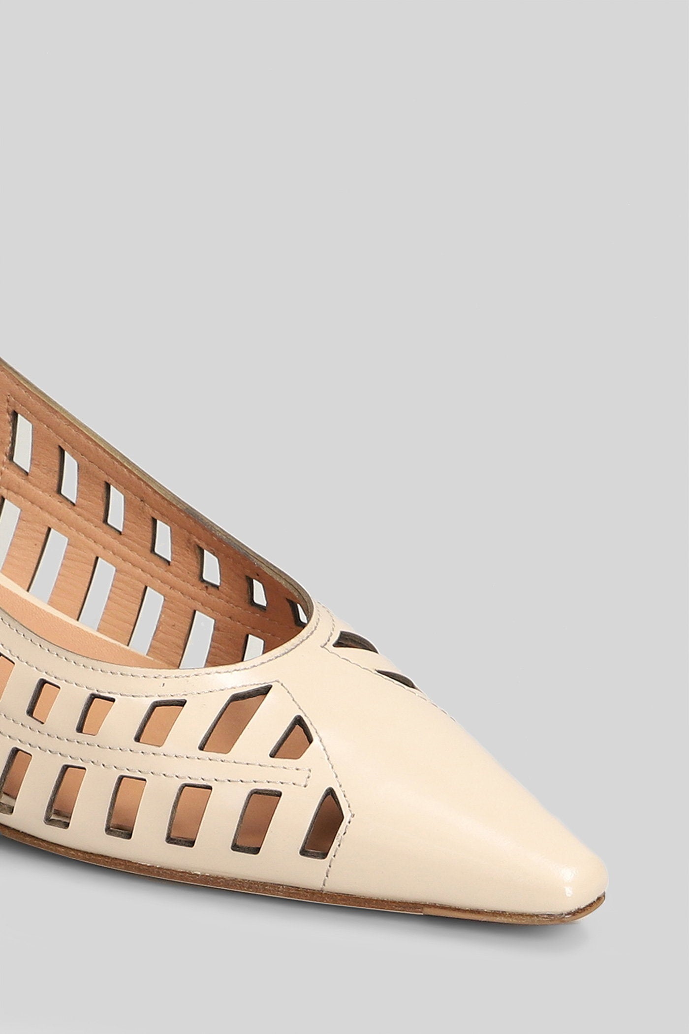 Pumps Beige Leather Scarpe