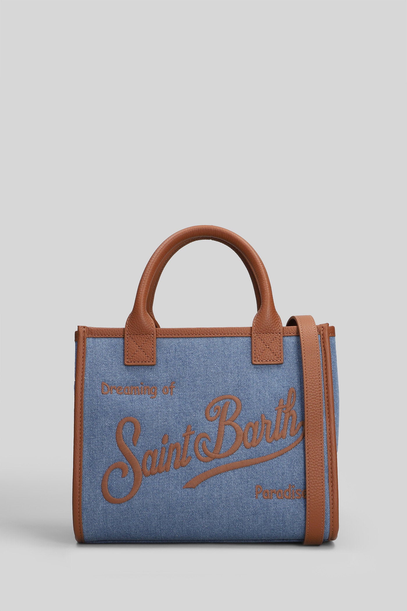 Vaniti Bag Midi Shoulder Blue Denim Borse