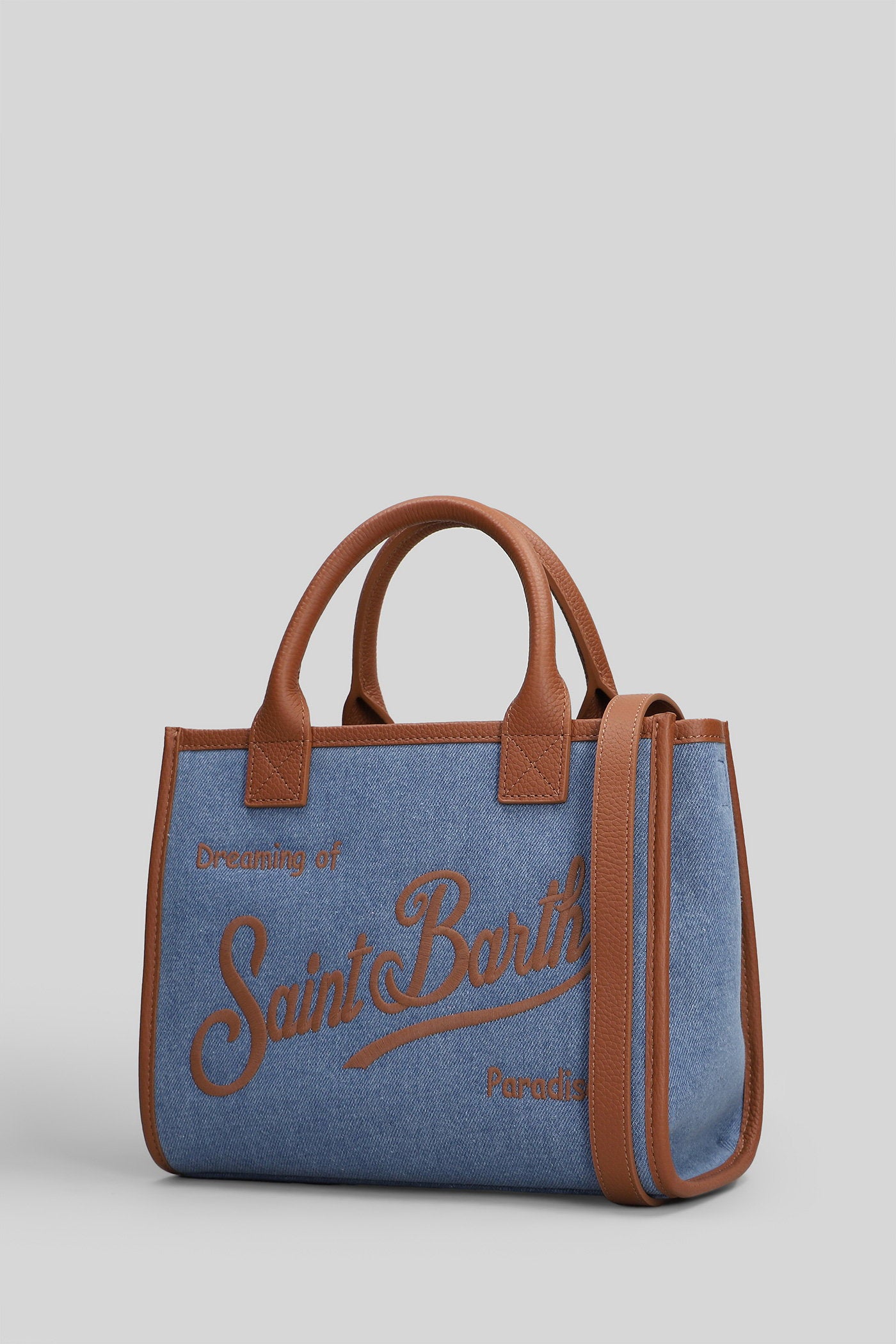 Vaniti Bag Midi Shoulder Blue Denim Borse
