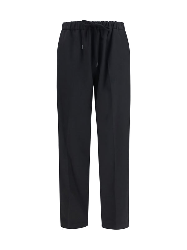 MM6 Maison Margiela 55% Polyester; 45% Merino Wool trousers in black