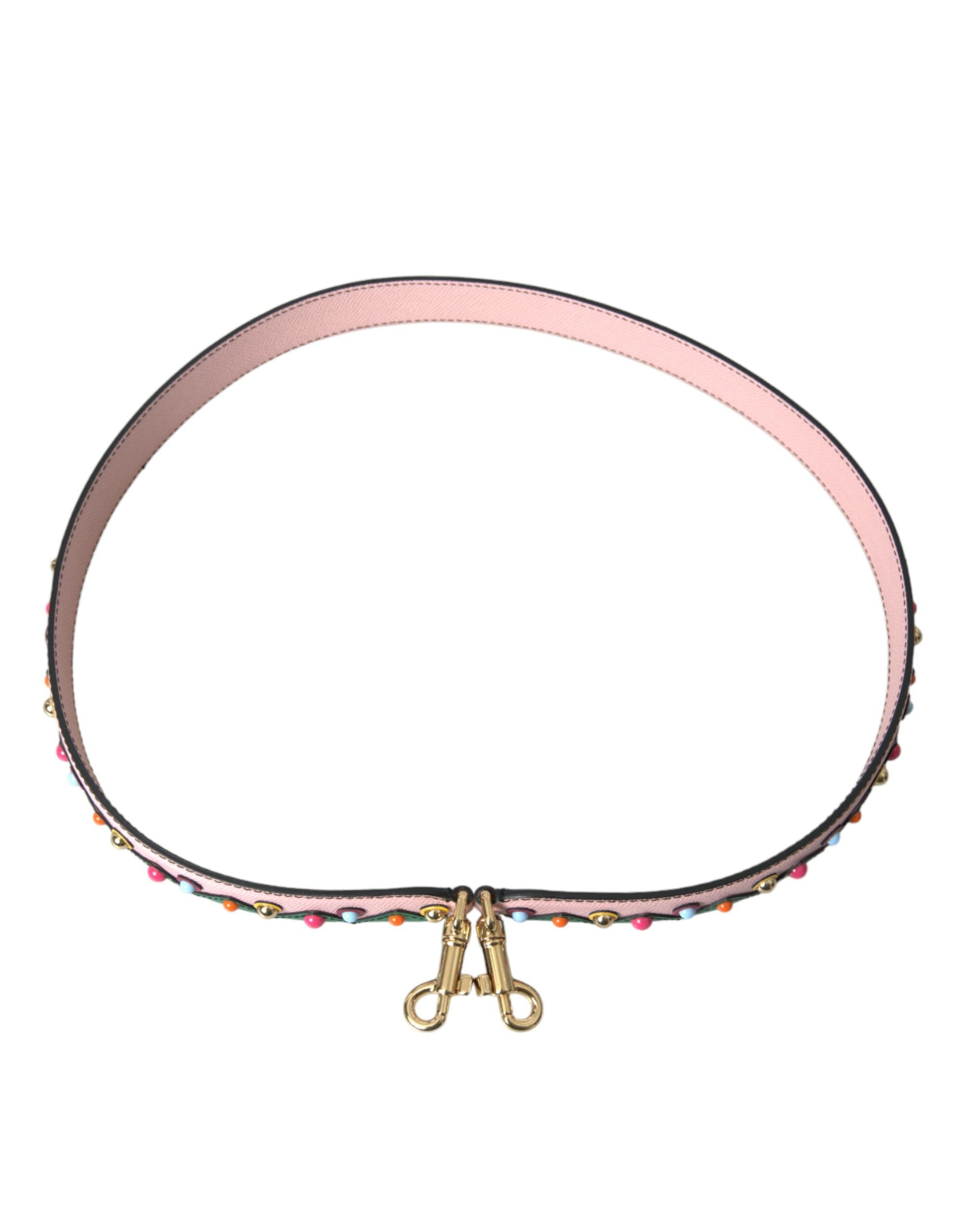 Pink Leather Handbag Accessory Shoulder Strap Goat Lamb Bag