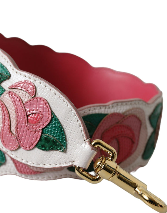 White Floral Leather Accessory Shoulder Strap Calf Ayers Bag