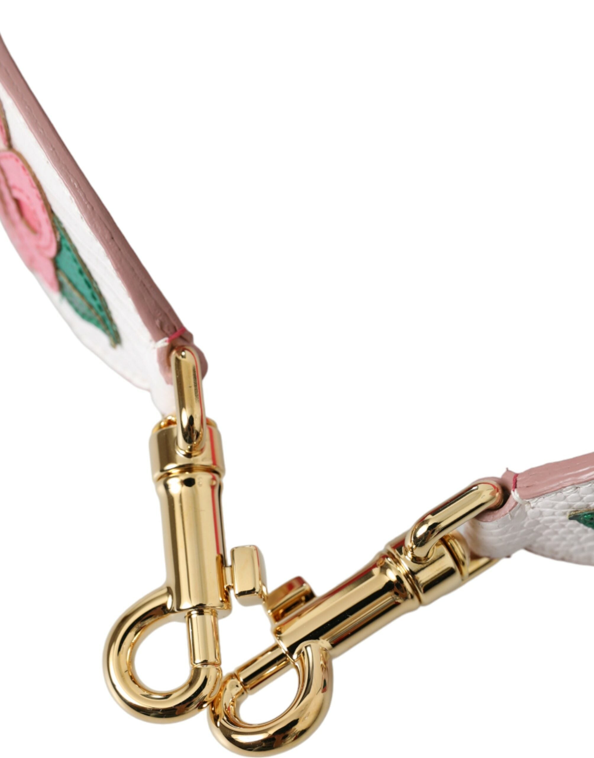 White Floral Leather Accessory Shoulder Strap Calf Ayers Bag