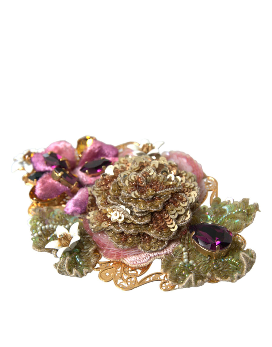 Dolce & Gabbana Brass hair clip in multicolor