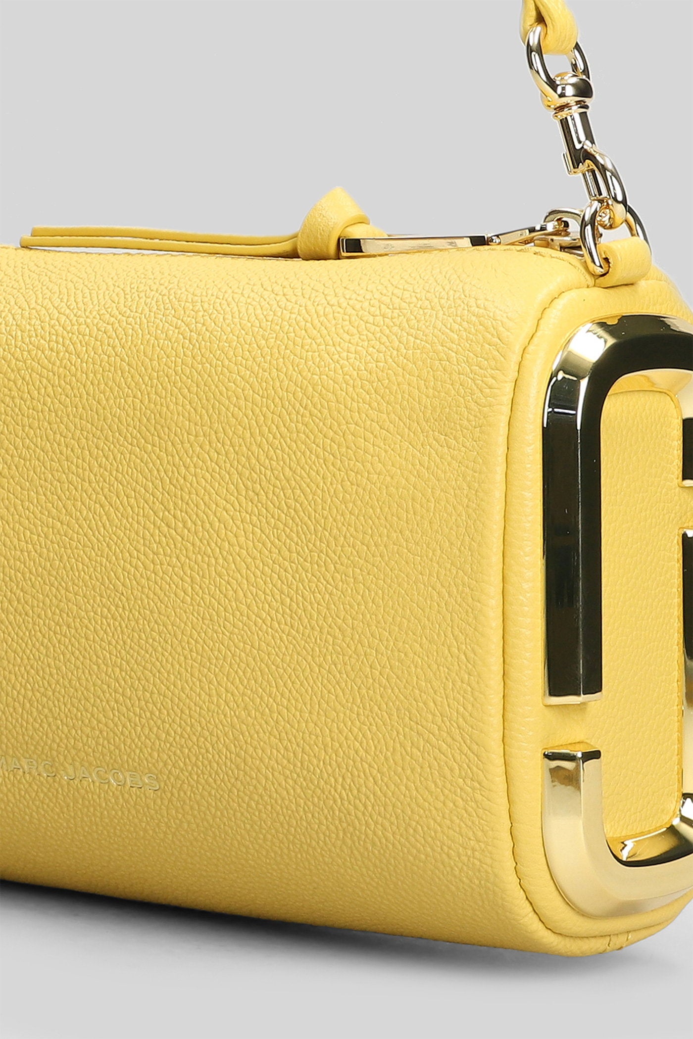 The Snapshot Shoulder Bag Yellow Leather Borse
