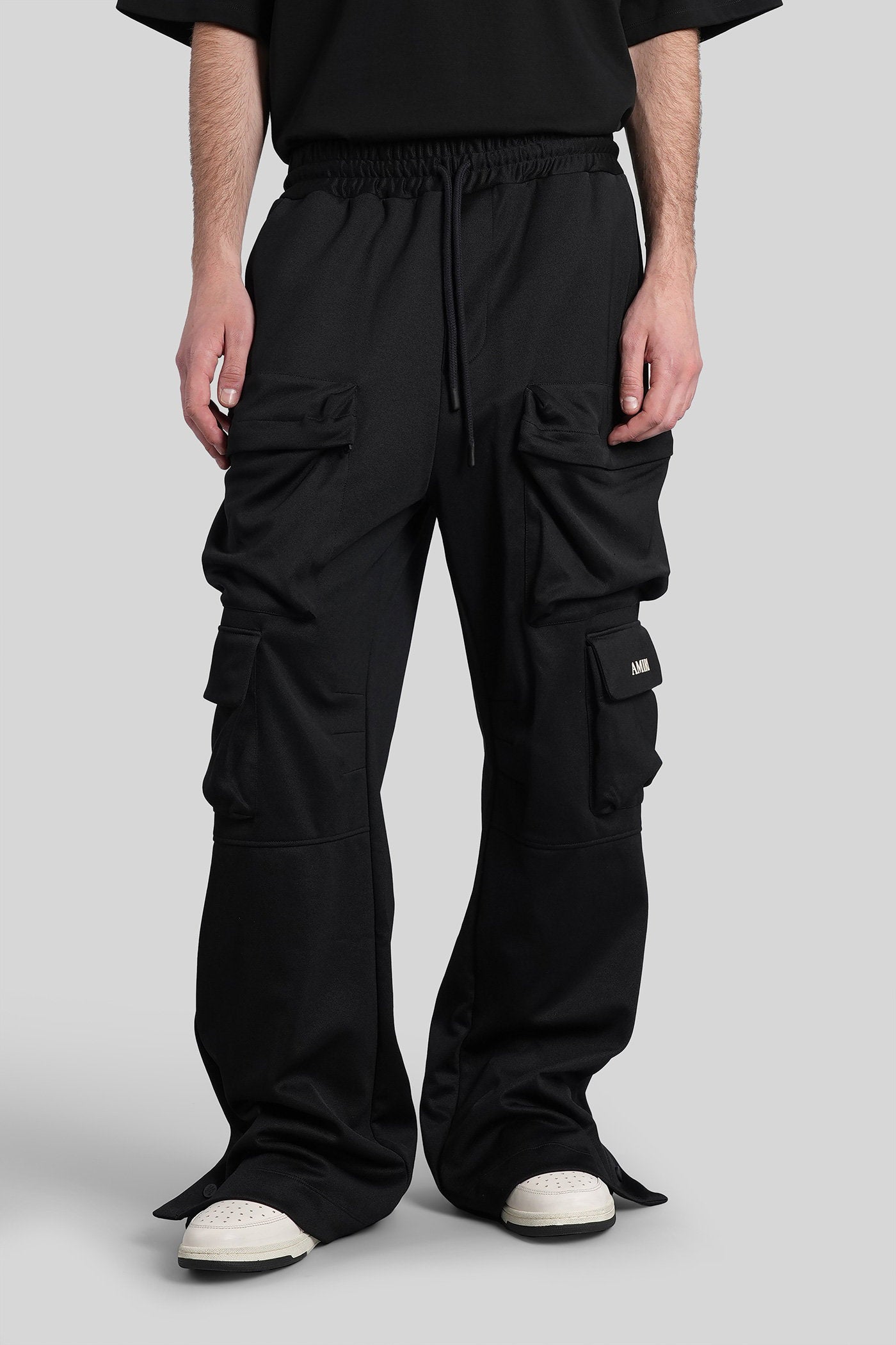 Pants Black Polyester Abbigliamento
