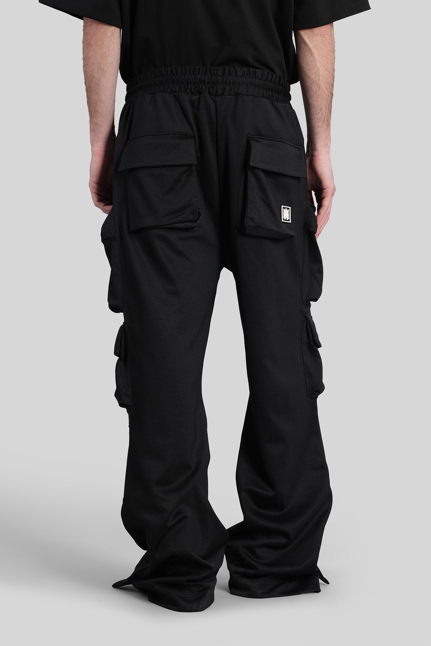 Pants Black Polyester Abbigliamento