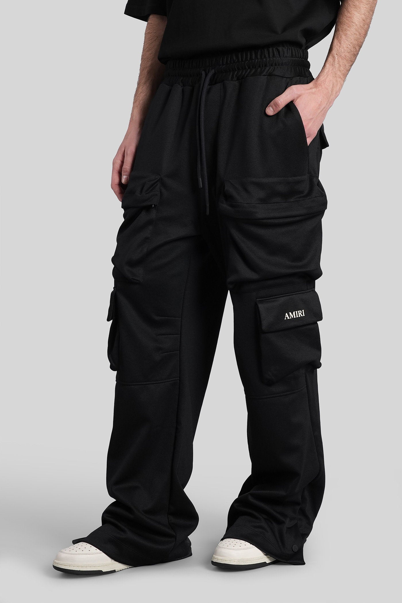 Pants Black Polyester Abbigliamento