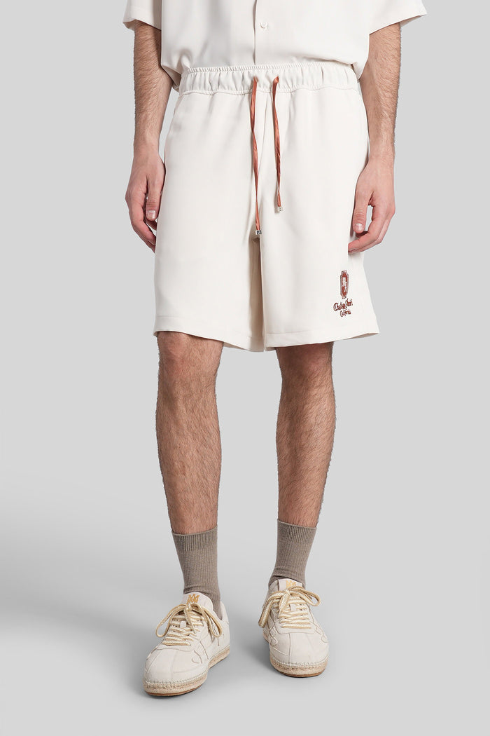 Shorts Beige Polyester Abbigliamento
