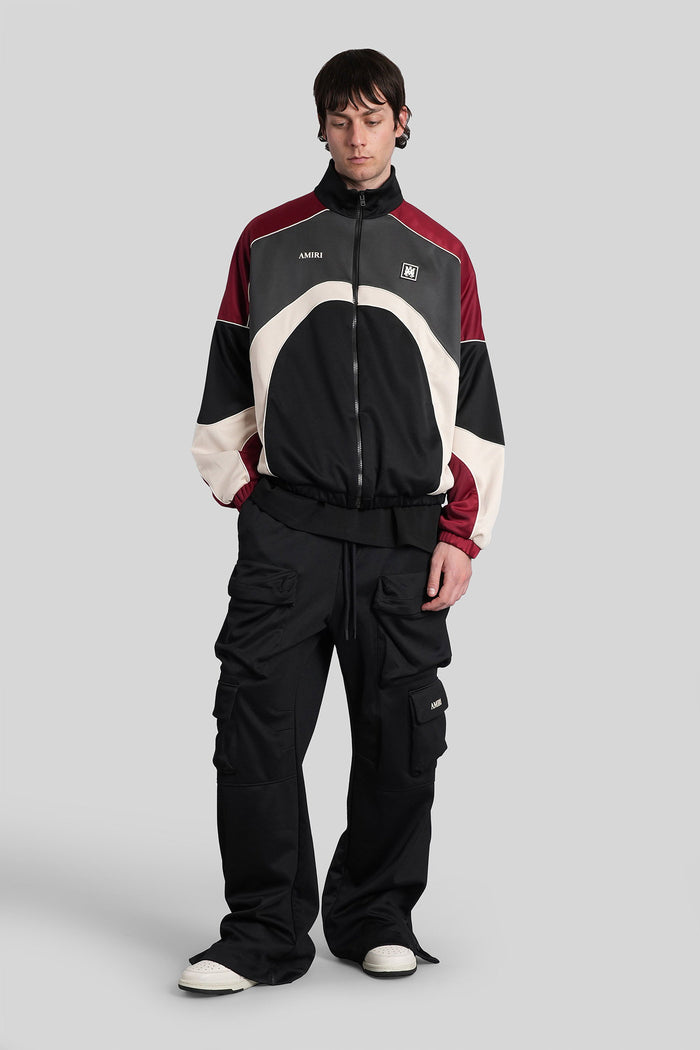 Casual Jacket Black Polyester Abbigliamento