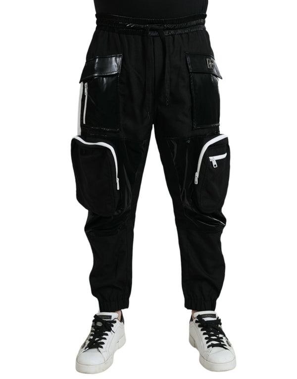 Dolce & Gabbana 100% Nylon joggers in black