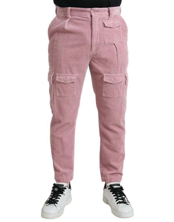Dolce & Gabbana 98% Cotton cargo pants in pink
