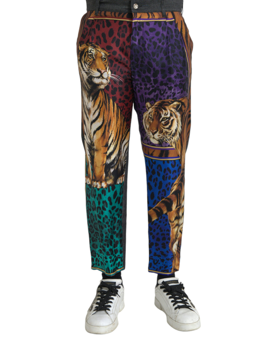 Dolce & Gabbana 51% Cotton 47% Silk 2% Elastane trousers in multicolor