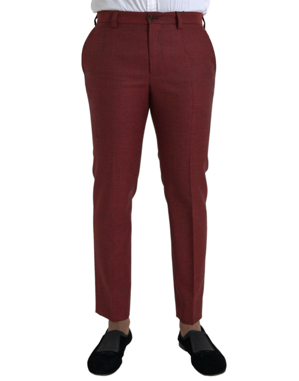 Dolce & Gabbana 100% Virgin Wool trousers in red