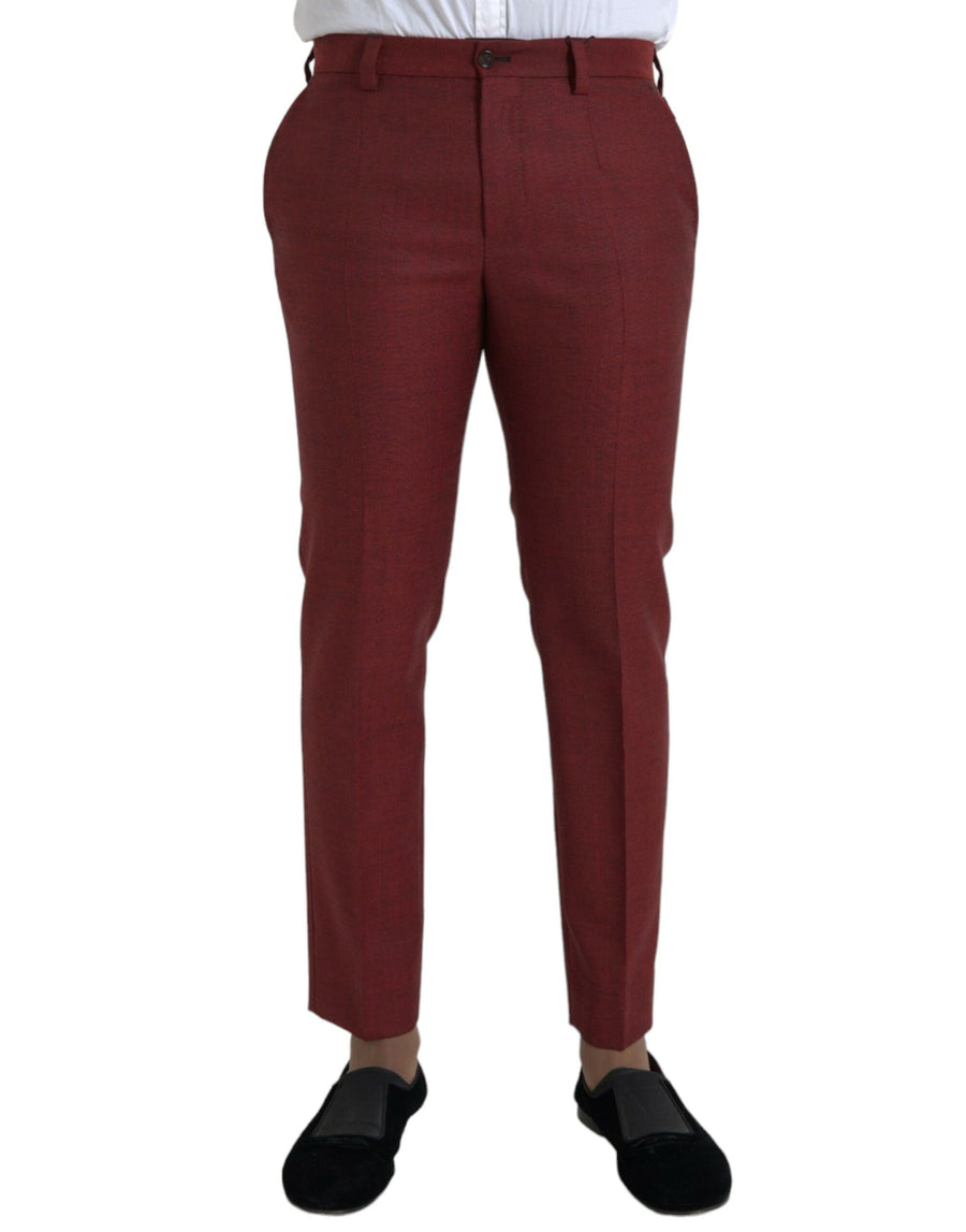 Dolce & Gabbana 100% Virgin Wool trousers in red