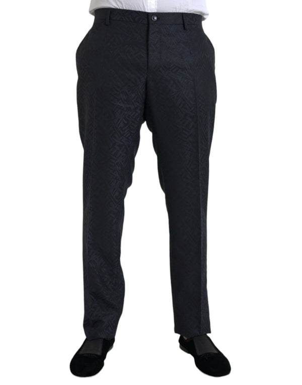 Dolce & Gabbana 60% Virgin Wool 40% Silk; Lining: 36% Viscose 34% Acetate 30% Silk trousers in navy