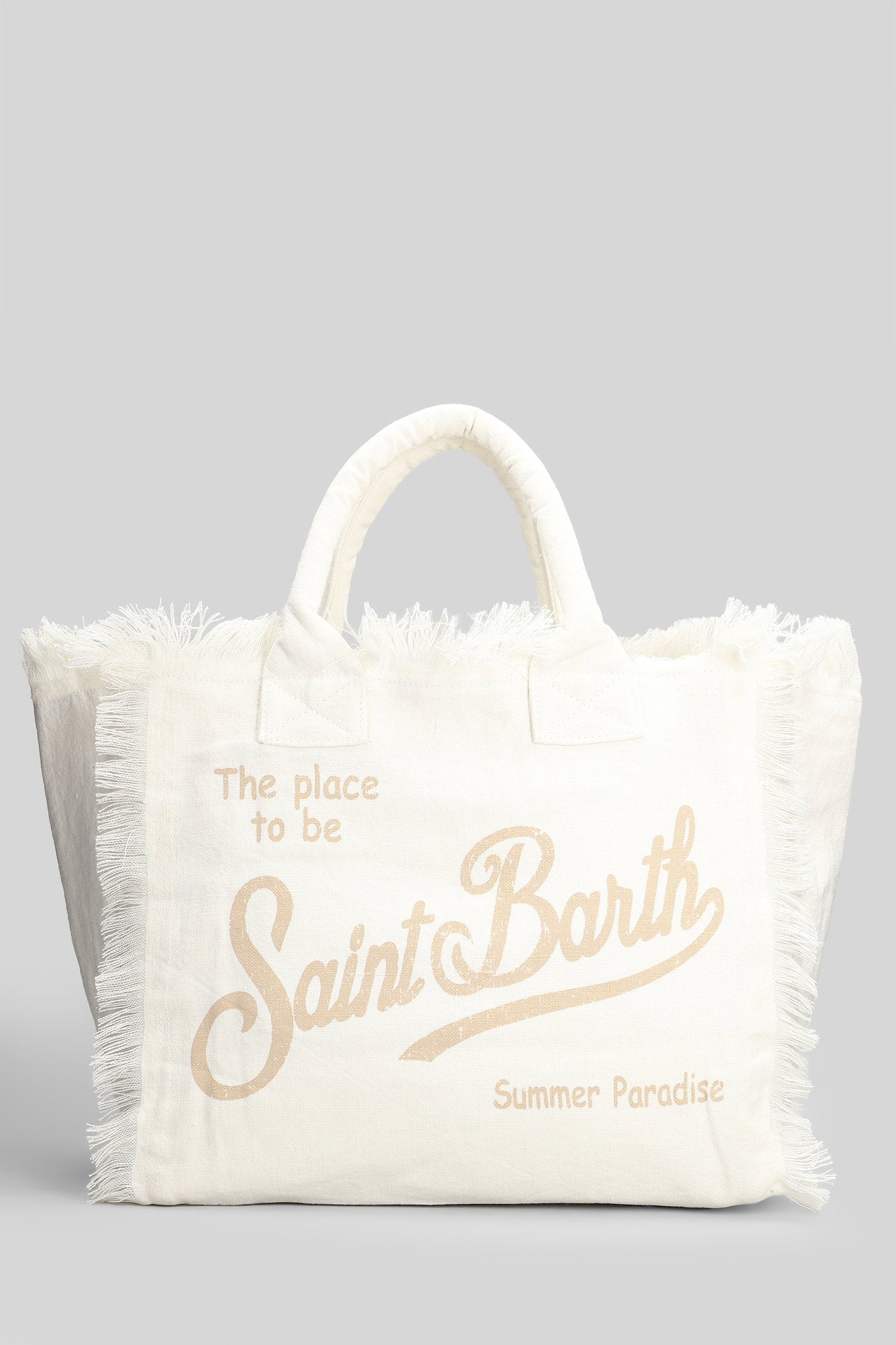 Vanity Linen Tote White Canvas Borse
