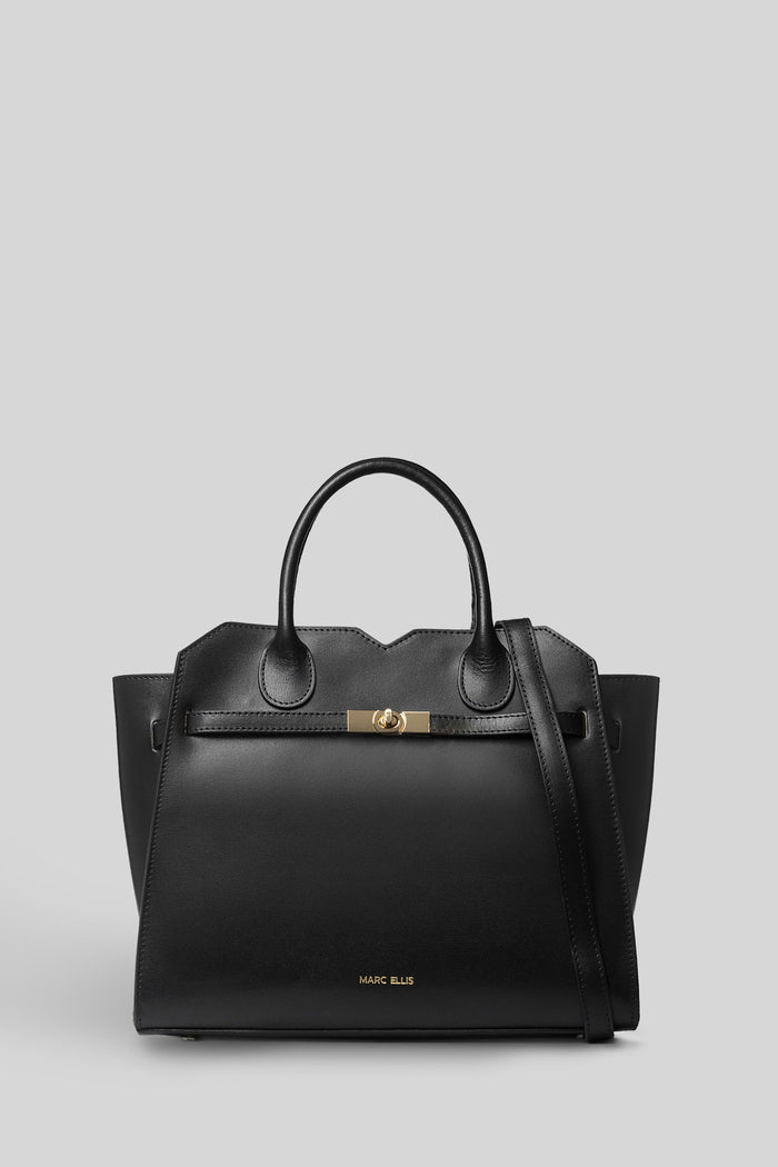 Antilia M Bx Tote Black Faux Leather Borse