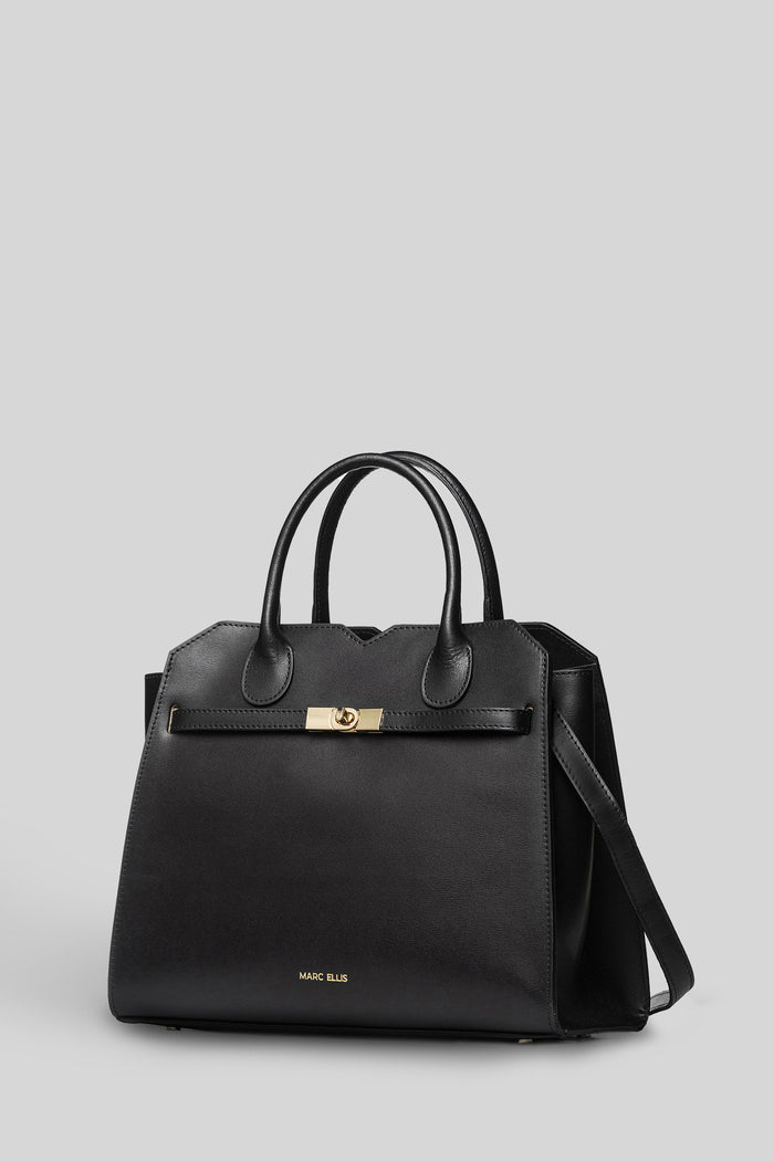 Antilia M Bx Tote Black Faux Leather Borse