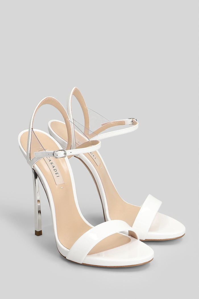 Blade V Celebrity Sandals White Patent Leather Scarpe