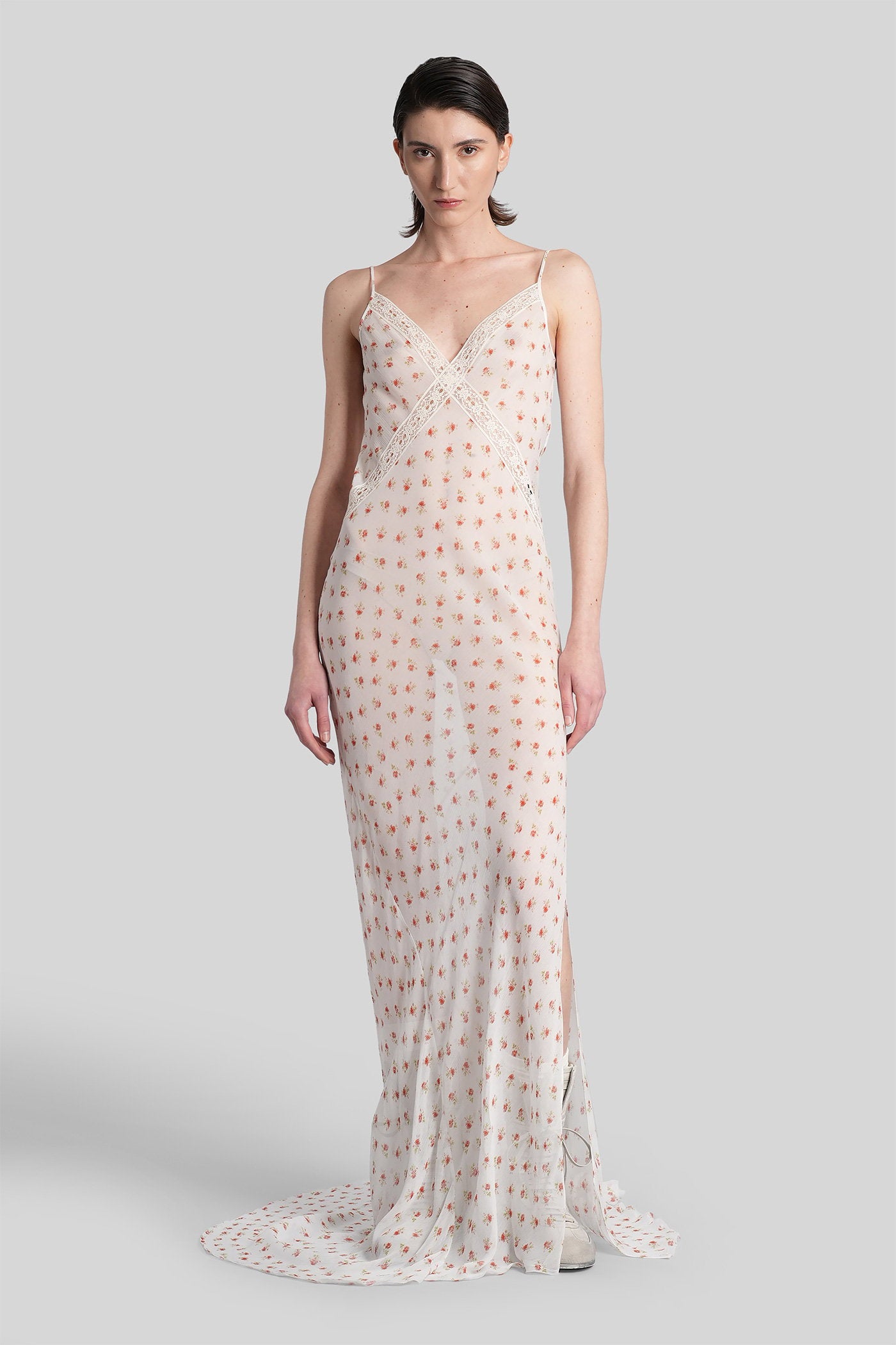 Lala Long Dress White Viscose Abbigliamento
